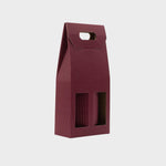 Load image into Gallery viewer, 2 bottle fluted hamper box with window