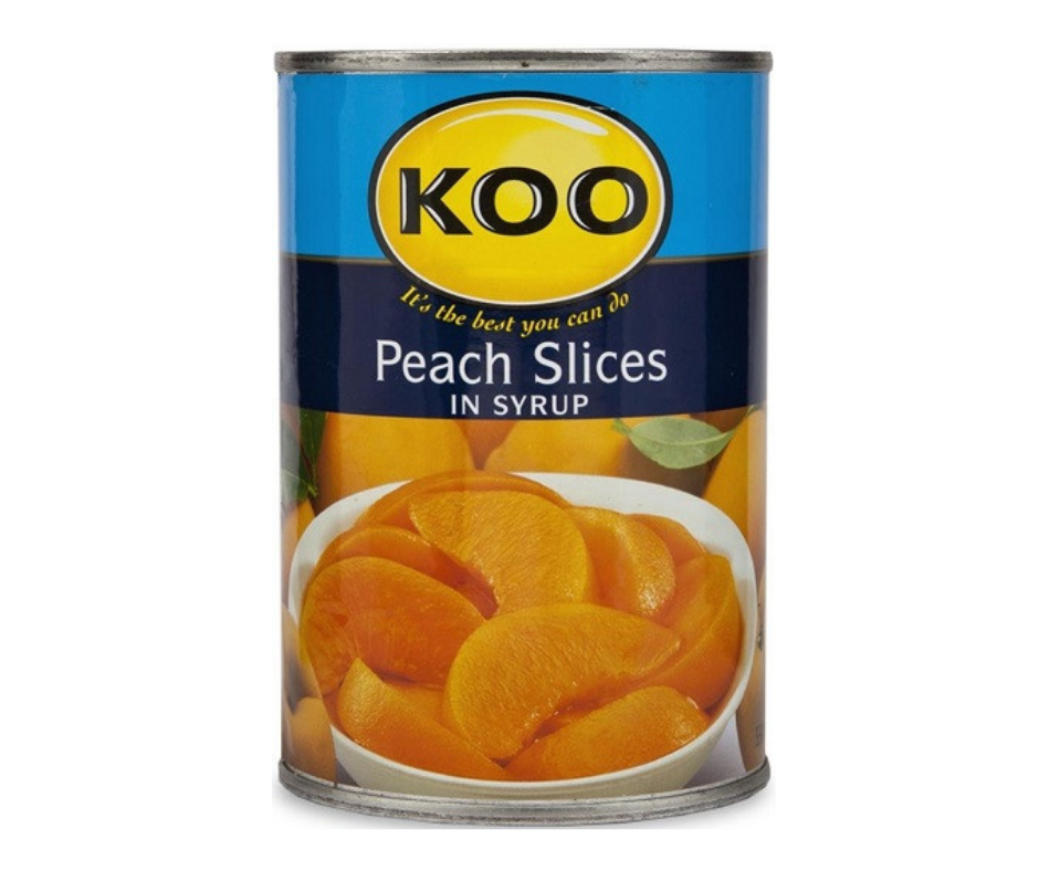 Koo peach halves in syrup