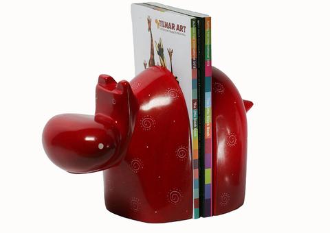 Hippo bookend pair 15cm