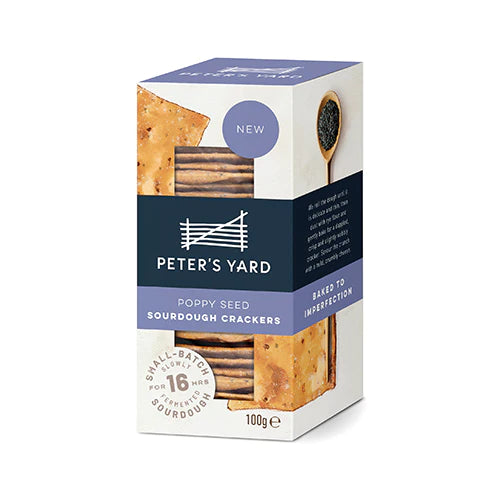 Peter's yard poppy seed sourdough crackers 100g